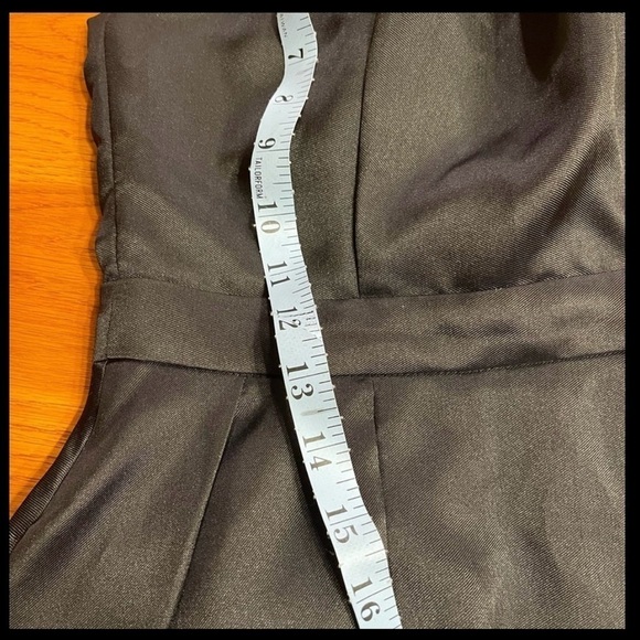 Maniju S black lined full skirt dress with spaghetti straps and back zip - Picture 8 of 10